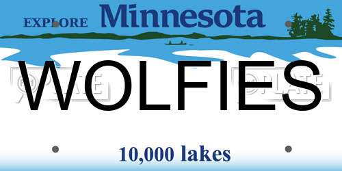 WOLFIES Minnesota License Plate
