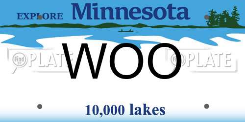WOO Minnesota License Plate