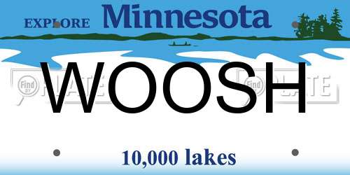 WOOSH Minnesota License Plate