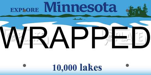 WRAPPED Minnesota License Plate