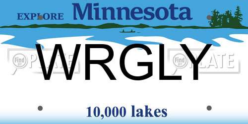 WRGLY Minnesota License Plate