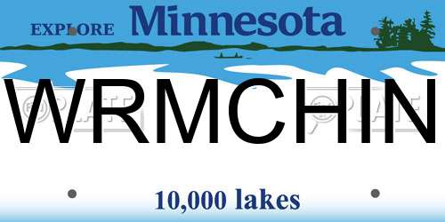 WRMCHIN Minnesota License Plate