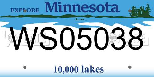 WS05038 Minnesota License Plate