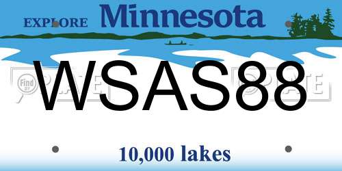 WSAS88 Minnesota License Plate