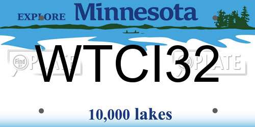 WTCI32 Minnesota License Plate