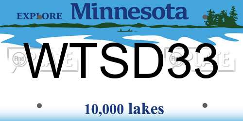 WTSD33 Minnesota License Plate