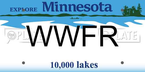 WWFR Minnesota License Plate