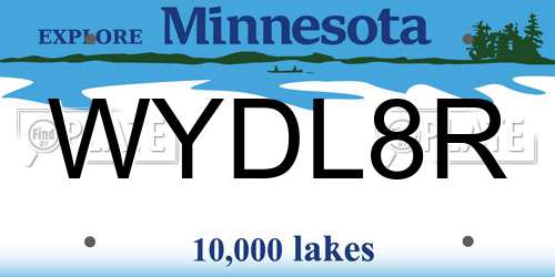 WYDL8R Minnesota License Plate