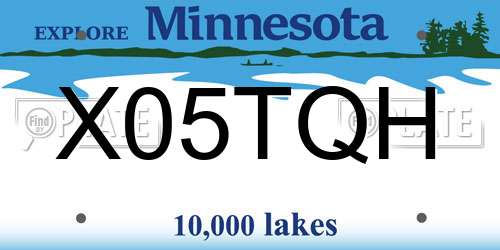 X05TQH Minnesota License Plate