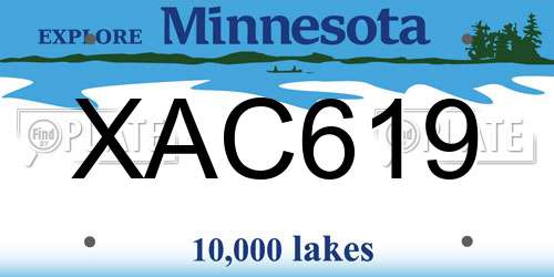 XAC619 Minnesota License Plate