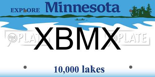 XBMX Minnesota License Plate