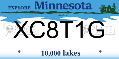 XC8T1G Minnesota License Plate