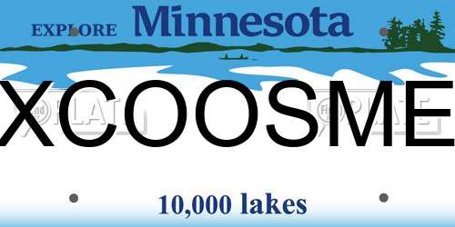 XCOOSME Minnesota License Plate