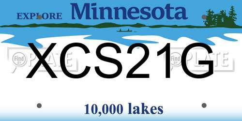 XCS21G Minnesota License Plate