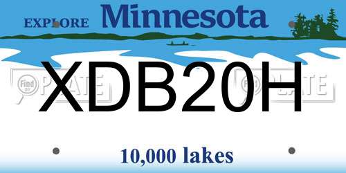 XDB20H Minnesota License Plate