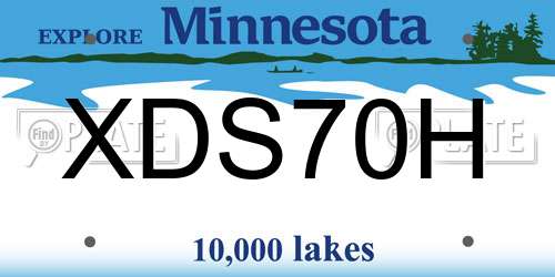 XDS70H Minnesota License Plate