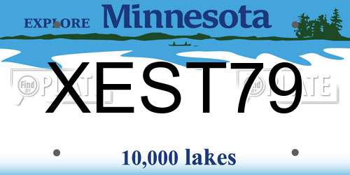 XEST79 Minnesota License Plate