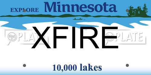 XFIRE Minnesota License Plate