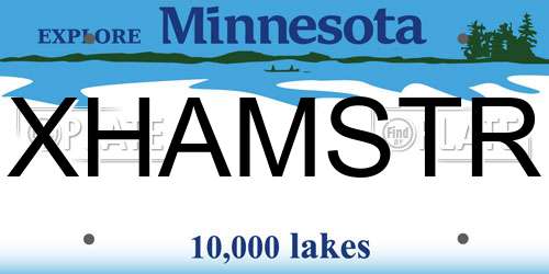 XHAMSTR license plate in MN state