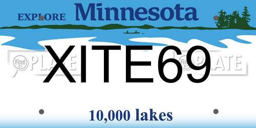 XITE69 Minnesota License Plate