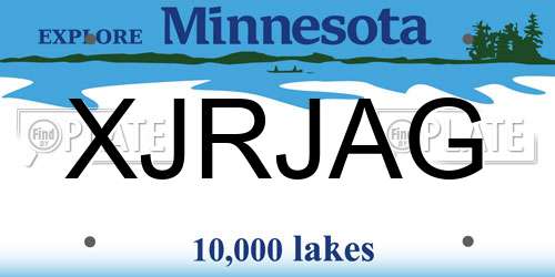 XJRJAG Minnesota License Plate