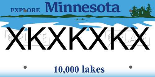 XKXKXKX Minnesota License Plate