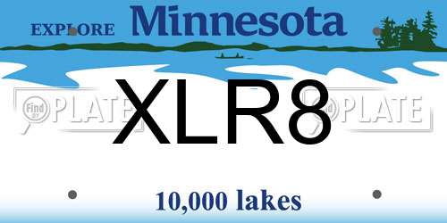 XLR8 Minnesota License Plate