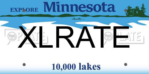 XLRATE Minnesota License Plate