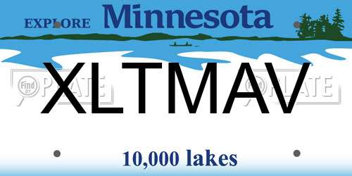 XLTMAV Minnesota License Plate