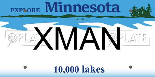 XMAN Minnesota License Plate