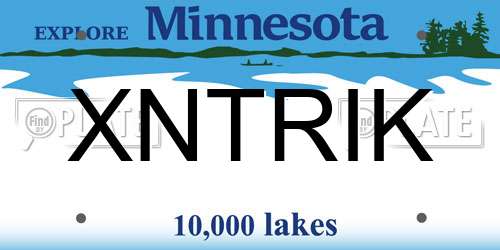 XNTRIK Minnesota License Plate