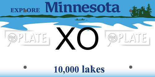 XO Minnesota License Plate