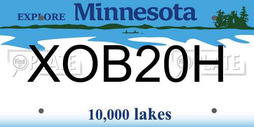XOB20H Minnesota License Plate