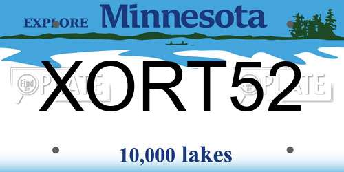 XORT52 Minnesota License Plate