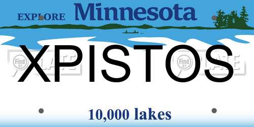 XPISTOS Minnesota License Plate