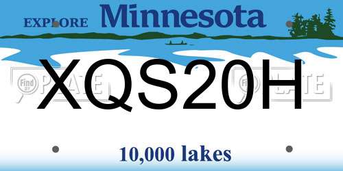 XQS20H Minnesota License Plate