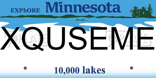 XQUSEME Minnesota License Plate