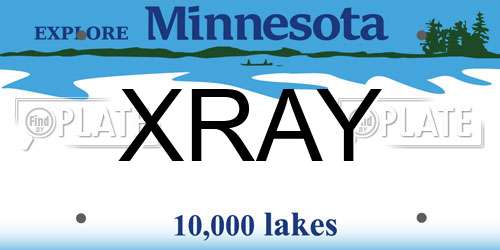 XRAY Minnesota License Plate