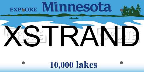 XSTRAND Minnesota License Plate