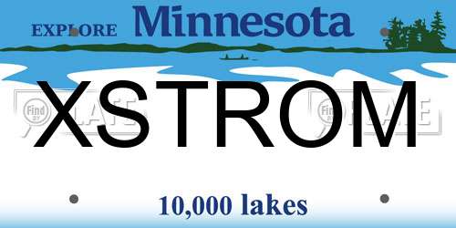 XSTROM Minnesota License Plate