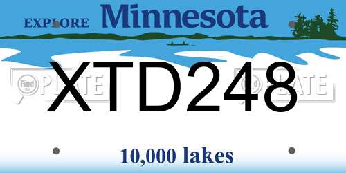 XTD248 Minnesota License Plate