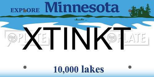 XTINKT Minnesota License Plate