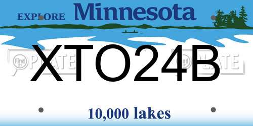 XTO24B Minnesota License Plate