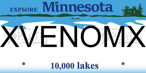 XVENOMX Minnesota License Plate