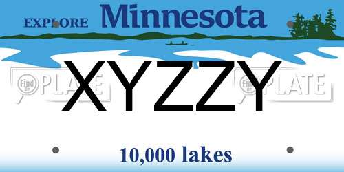 XYZZY Minnesota License Plate