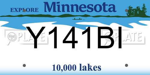 Y141BI Minnesota License Plate