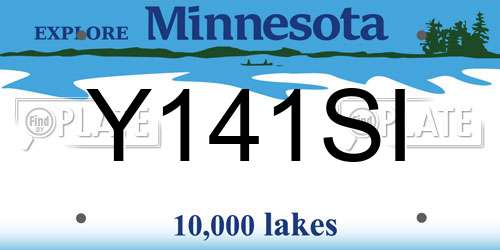 Y141SI Minnesota License Plate