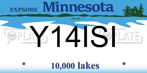Y14ISI Minnesota License Plate