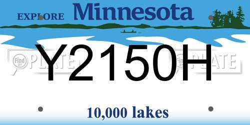 Y2150H Minnesota License Plate