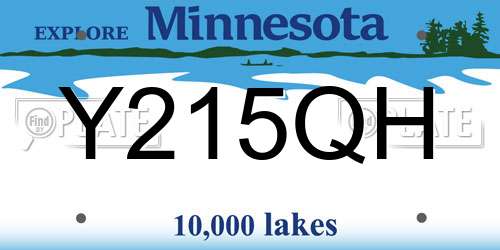 Y215QH Minnesota License Plate